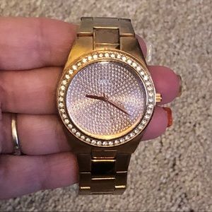 Rose gold Guess watch